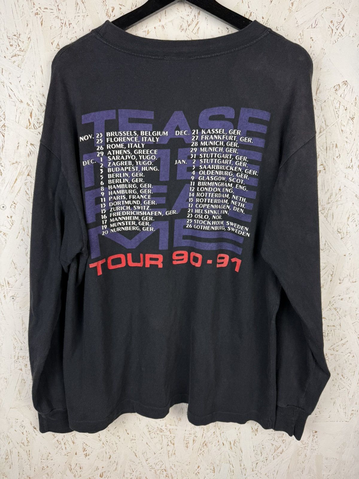 Band Tees 90s Scorpions Tease Me Please Me 1990/91 Tour Long Sleeve XL Size US XL / EU 56 / 4 - 5 Thumbnail