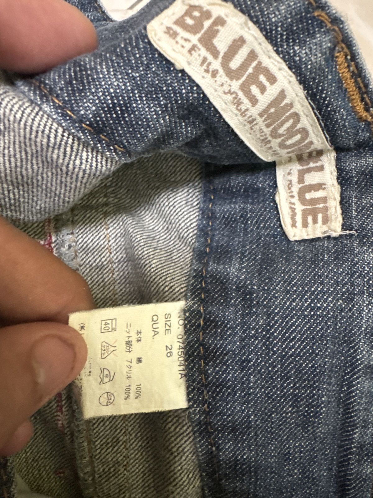 Japanese Brand BLUE MOON BLUE PRINTED POEM SURF EMBROIDERY LOW RISE DENIM Size US 28 / EU 44 - 17 Thumbnail
