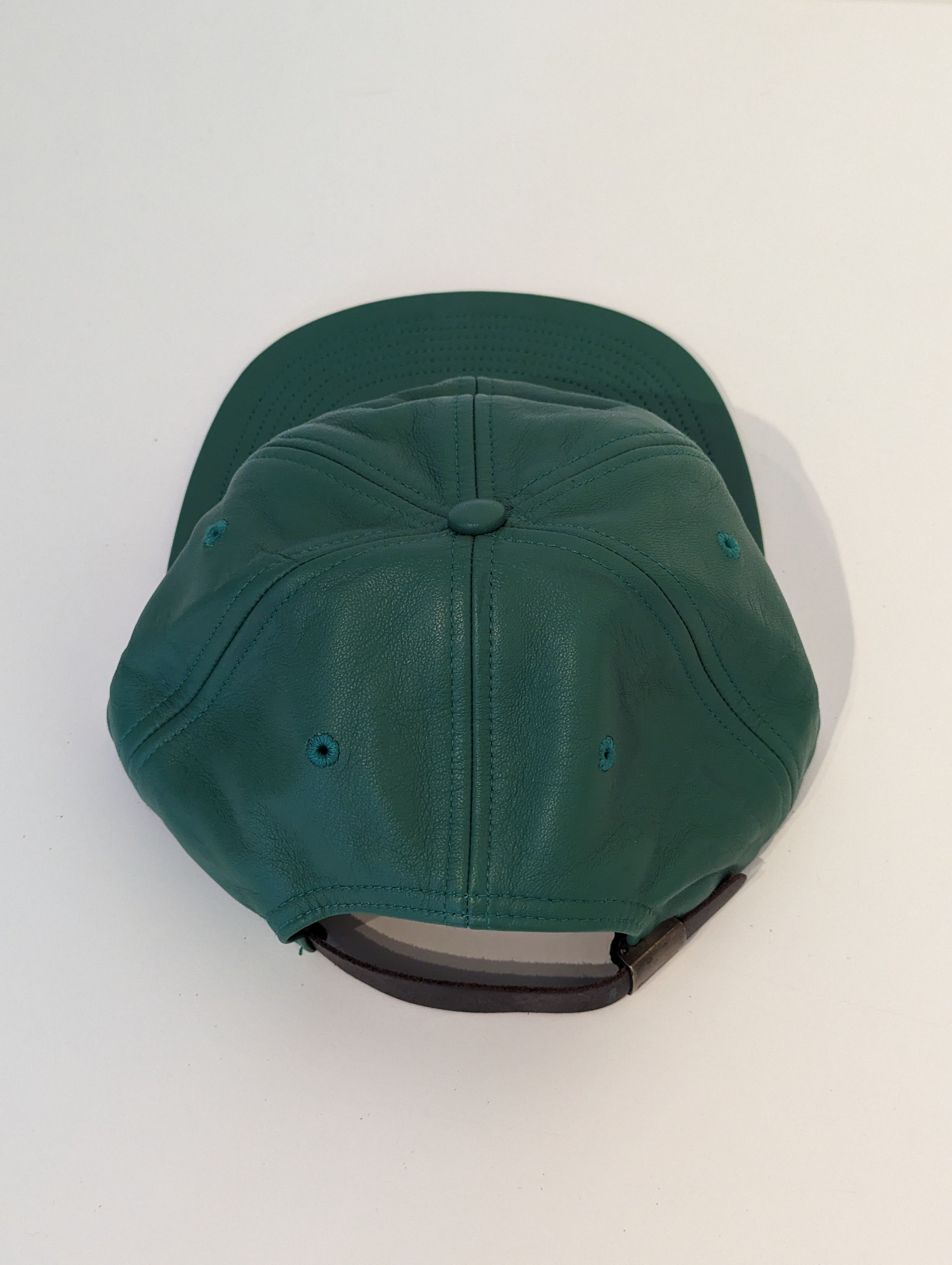 Supreme Supreme Leather Classic Logo 6-Panel Green Size ONE SIZE - 5 Thumbnail