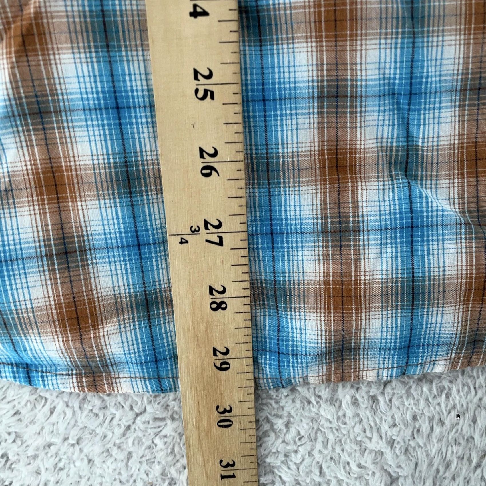 Wrangler Wrangler Shirt Mens M Blue Brown Plaid Western Cowboy Yoke Collared Pearl Snap Size US M / EU 48-50 / 2 - 5 Thumbnail
