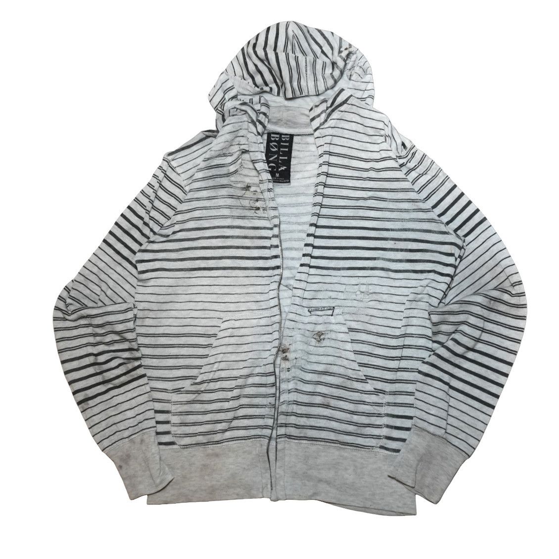 Billabong 1990s vintage billabong thrashed distressed striped hoodie Size US M / EU 48-50 / 2 - 4 Thumbnail