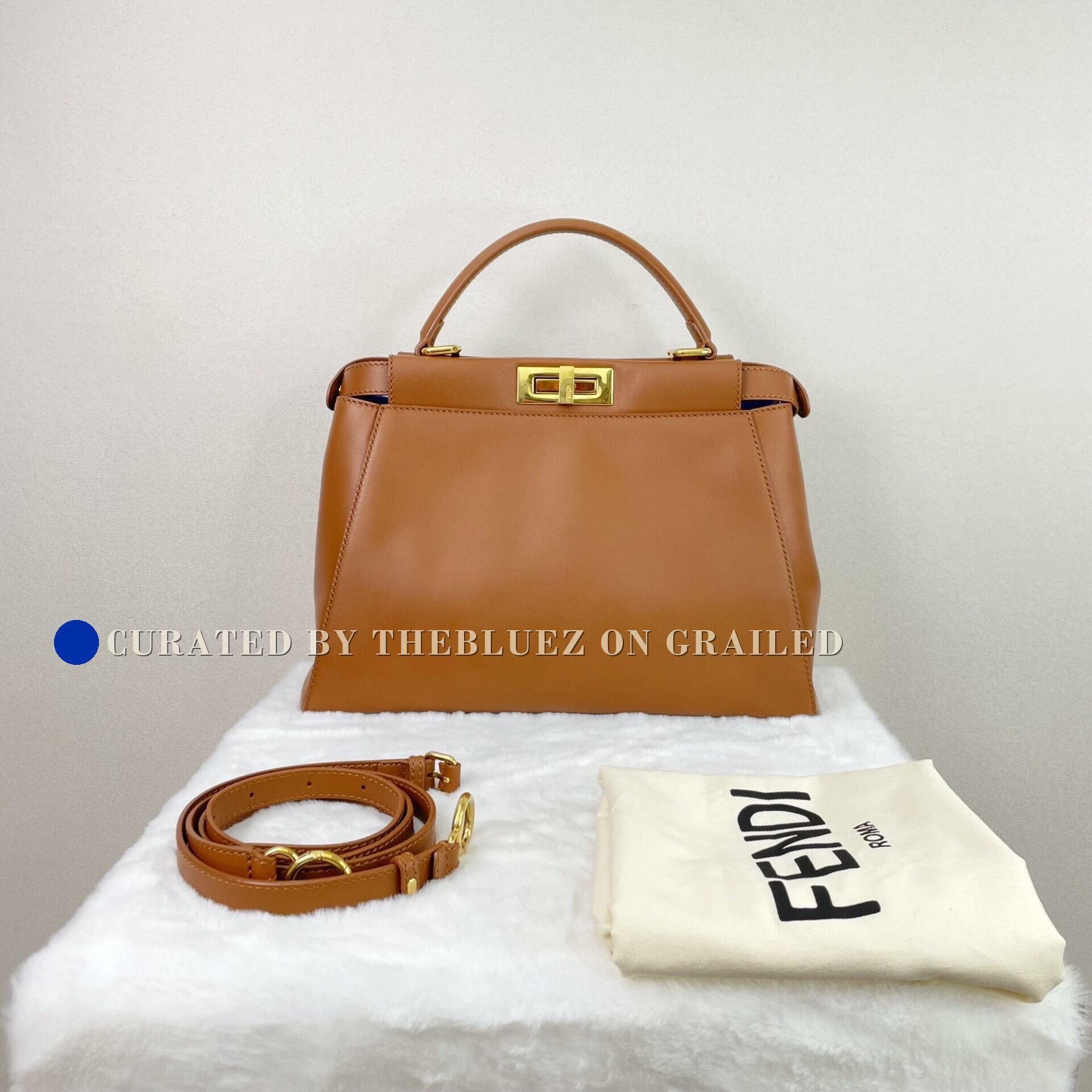 Fendi Fendi Peekaboo Medium Brown Handbag Size ONE SIZE - 1 Thumbnail