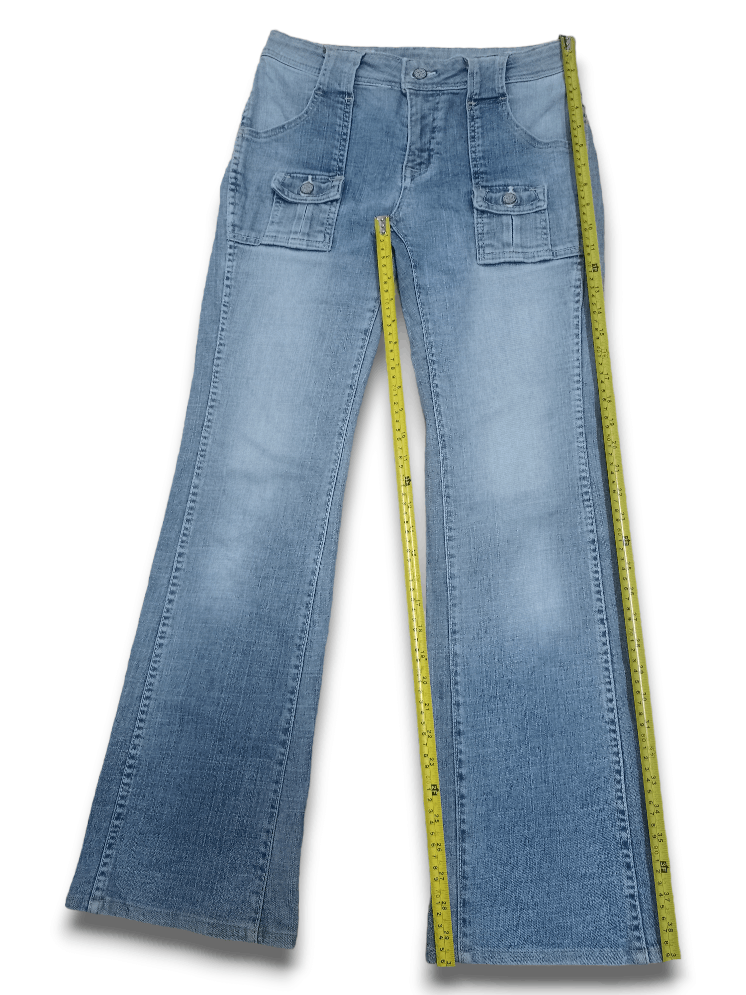 Japanese Brand Vintage Japanese Brand Flare Denim Bush Pants Size US 30 / EU 46 - 10 Thumbnail