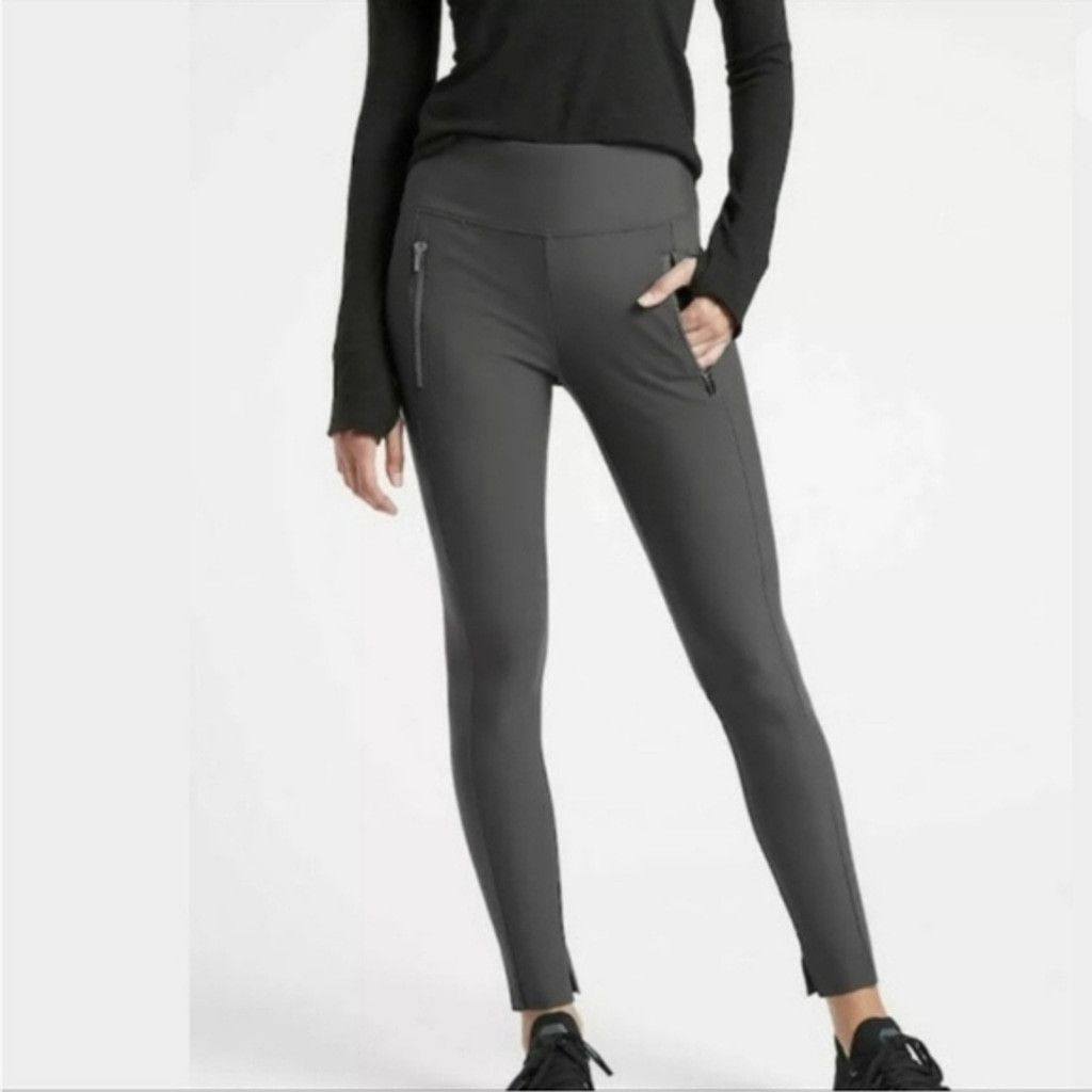 Athleta Athleta Charcoal Gray High Rise Stellar Tight Leggings Size 34" / US 12 / IT 48 - 1 Thumbnail