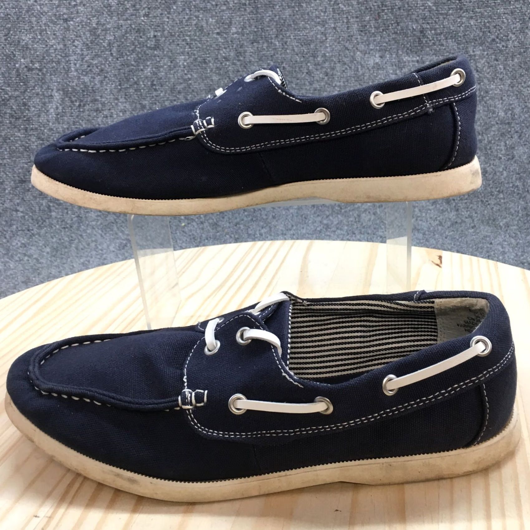 H&M H&M Boat Shoe Mens 42 Blue Fabric Lace Up Low Top Casual Sneakers Size US M / EU 48-50 / 2 - 2 Thumbnail