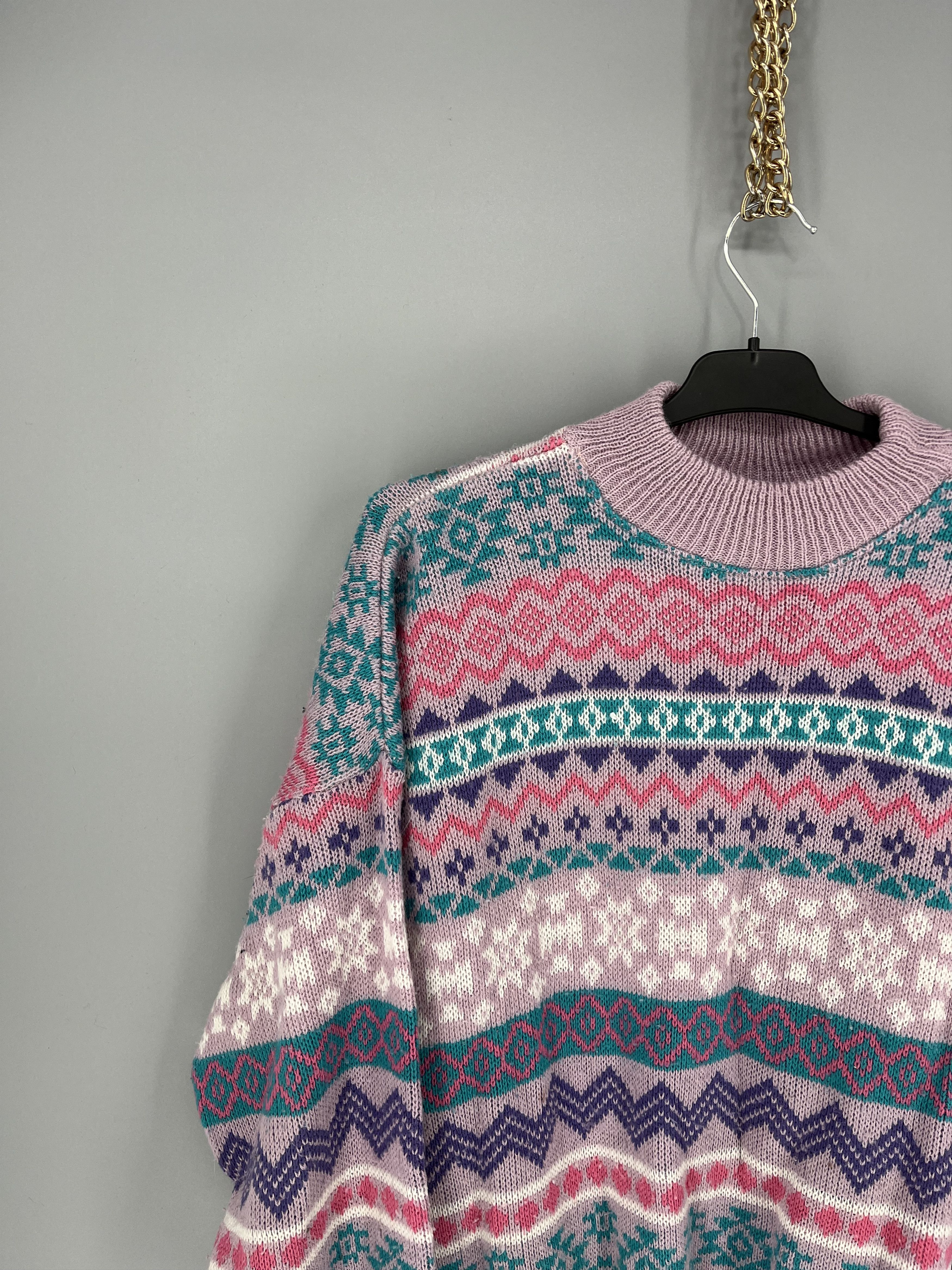 Vintage Vintage 90s Wool Sweater Oversize Made in Itali Size M / US 6-8 / IT 42-44 - 4 Thumbnail
