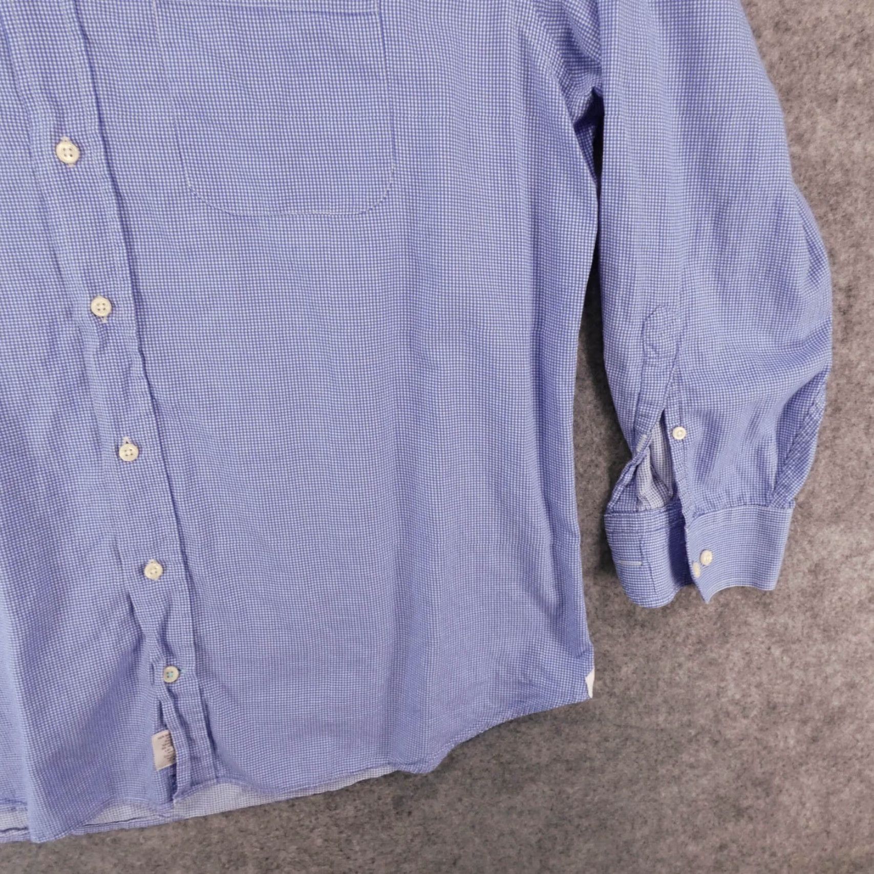 Peter Millar Peter Millar Shirt Mens 17 Large Long Sleeve Button-Up Blue White Check Size US L / EU 52-54 / 3 - 6 Thumbnail