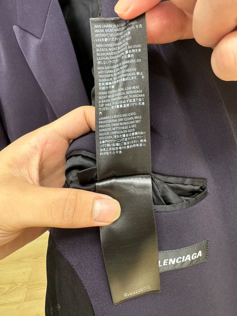 Balenciaga Balenciaga Dark Purple Oversized Blazer Size US S / EU 44-46 / 1 - 8 Thumbnail