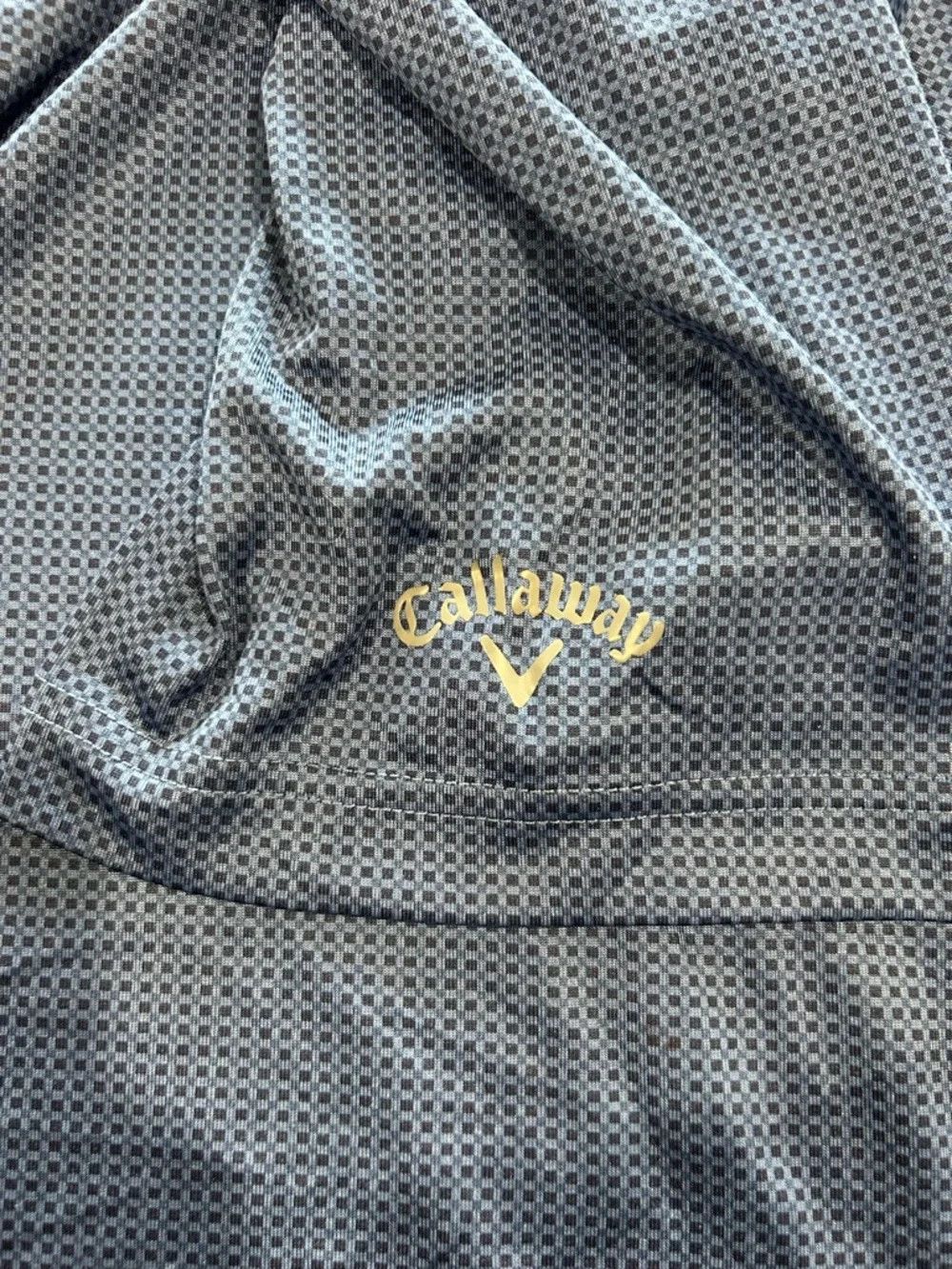 Callaway Golf Callaway Blue Checker-Texture Golf Polo Size US XL / EU 56 / 4 - 3 Thumbnail