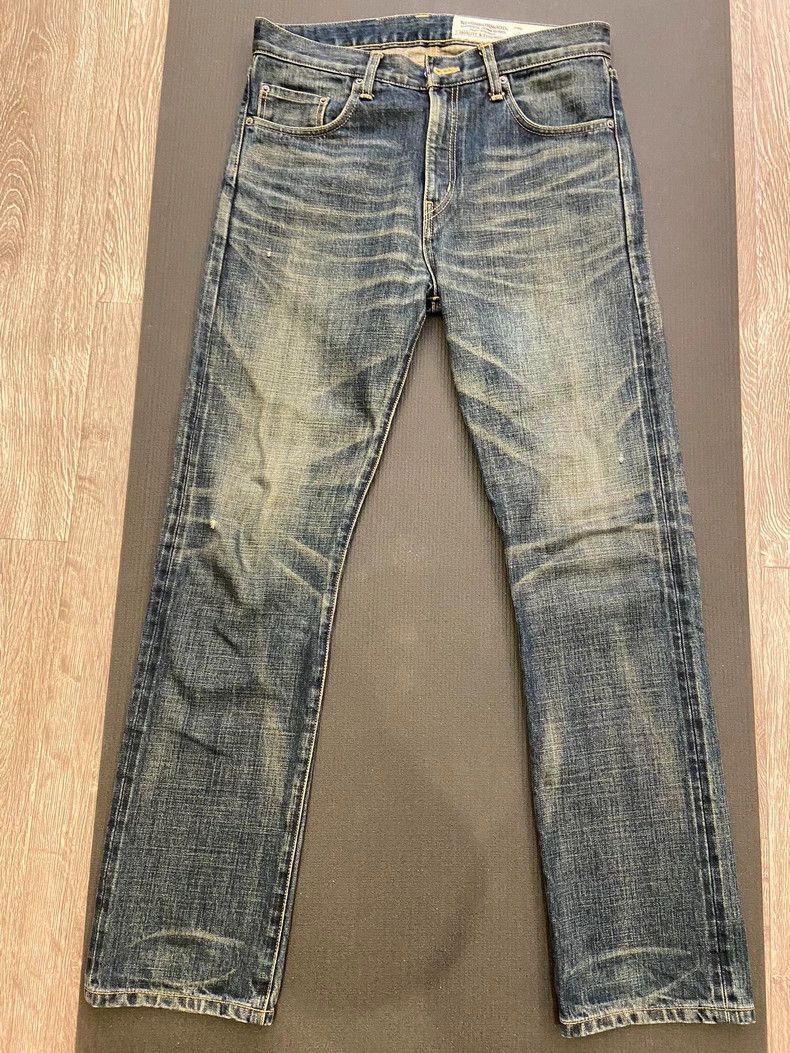 Neighborhood 14oz Blue Washed Denim Jeans - dmc