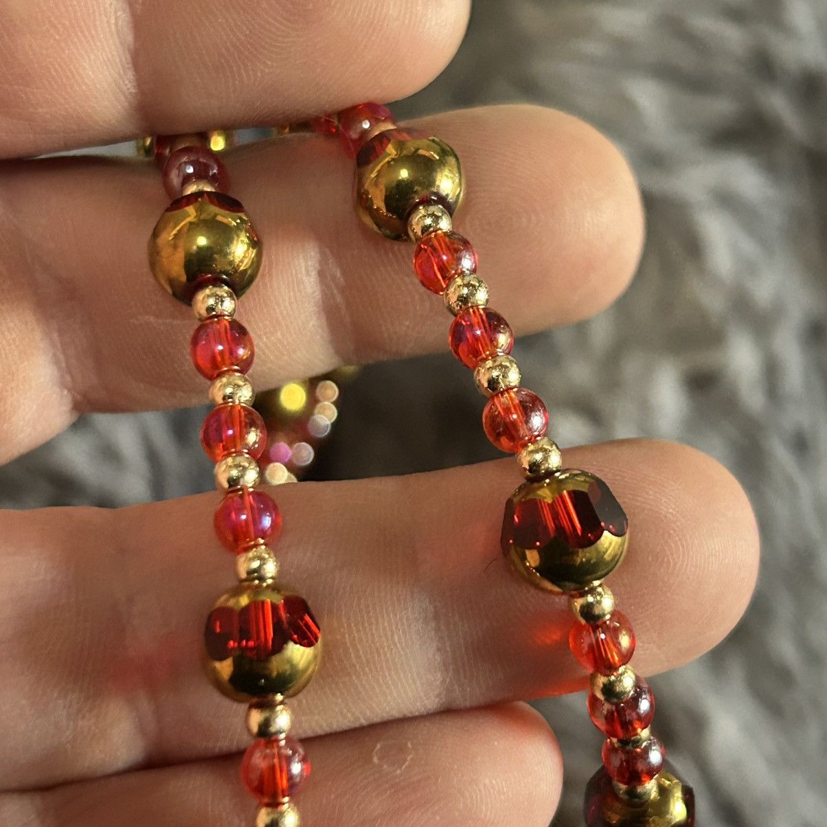 Handmade Handcrafted salamander orange dangle bead pendant necklace Size ONE SIZE - 6 Thumbnail