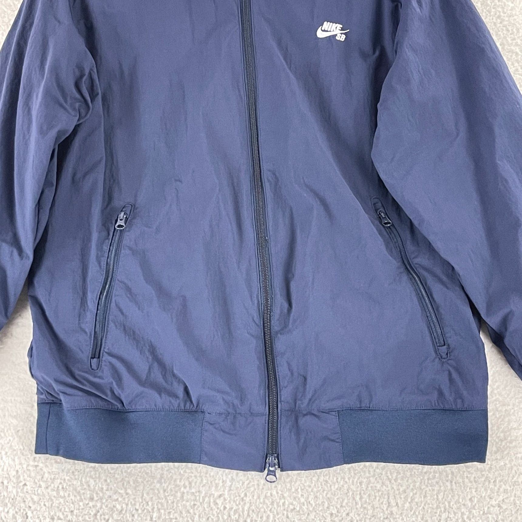 Nike Nike SB Jacket Mens Small Blue Long Sleeve Full Zip Skate Board Logo White Trim Size US S / EU 44-46 / 1 - 5 Thumbnail