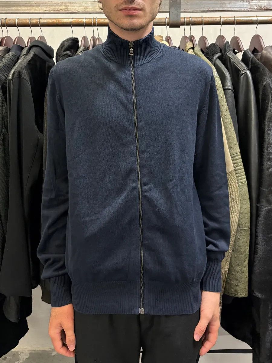 Prada × Vintage AW2008 Prada Navy Zip-up Sweater Size US M / EU 48-50 / 2 - 2 Thumbnail