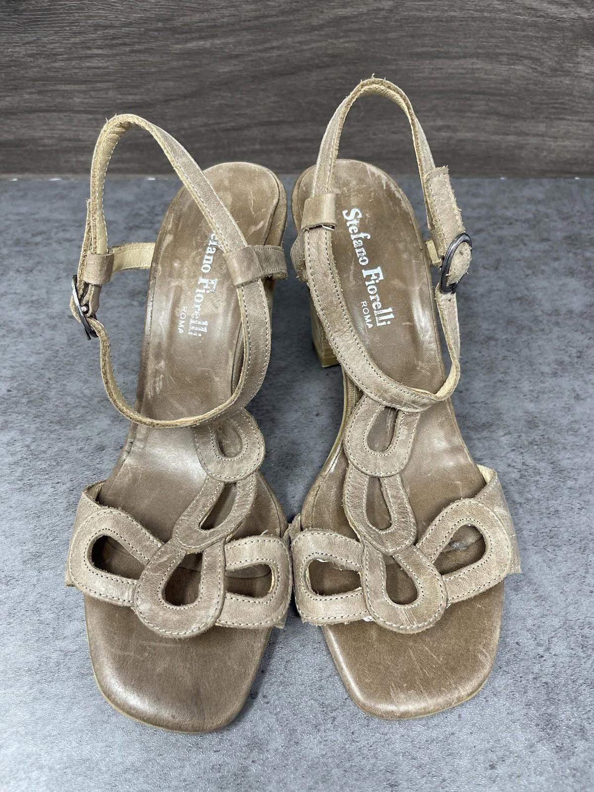 Other Stefano Fiorelli Sandals Womens Size 37 (US 7) Brown Leather Size US 7 / IT 37 - 3 Thumbnail