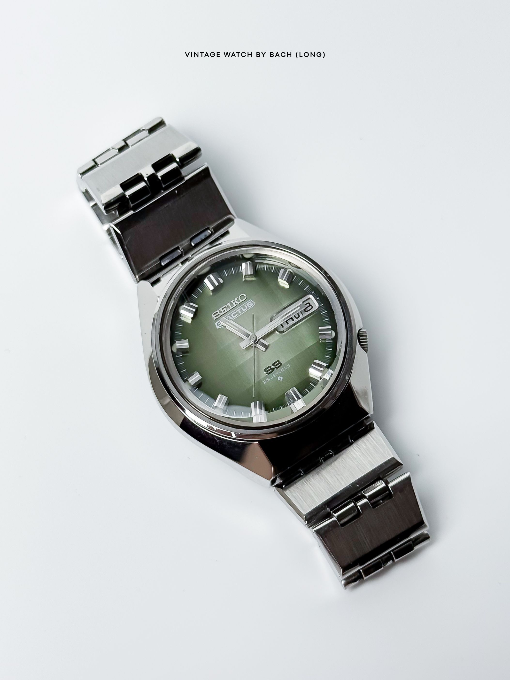 Seiko Vintage Seiko 5 Actus 6106-7690 Gradient Green Dial Size ONE SIZE - 6 Thumbnail