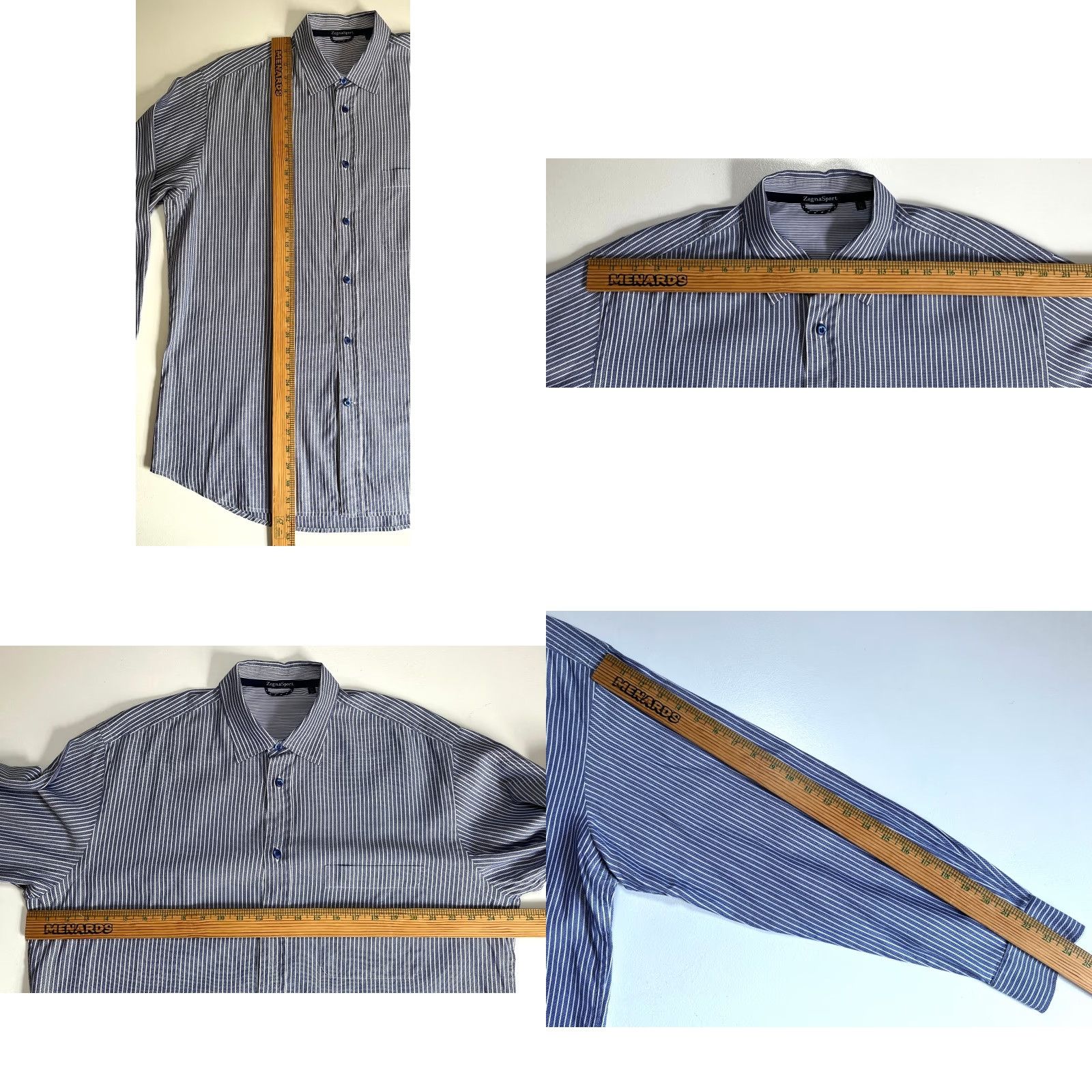 Vintage Zegna Sport Men's Button-Up Casual Shirt Stripes Sz XL Size US XL / EU 56 / 4 - 9 Thumbnail