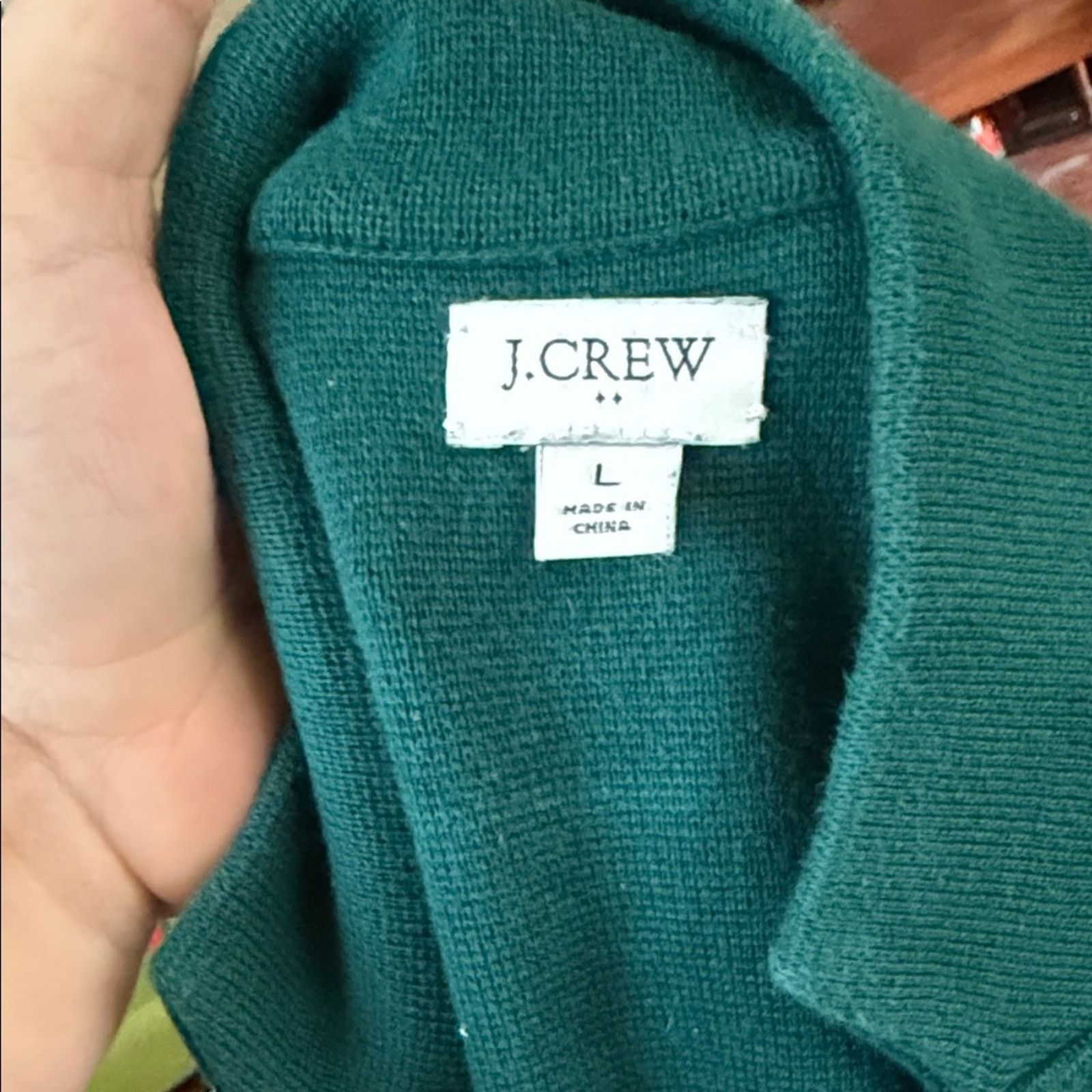 J.Crew J.CREW emerald green long line knit sweater blazer L Size L / US 10 / IT 46 - 2 Thumbnail