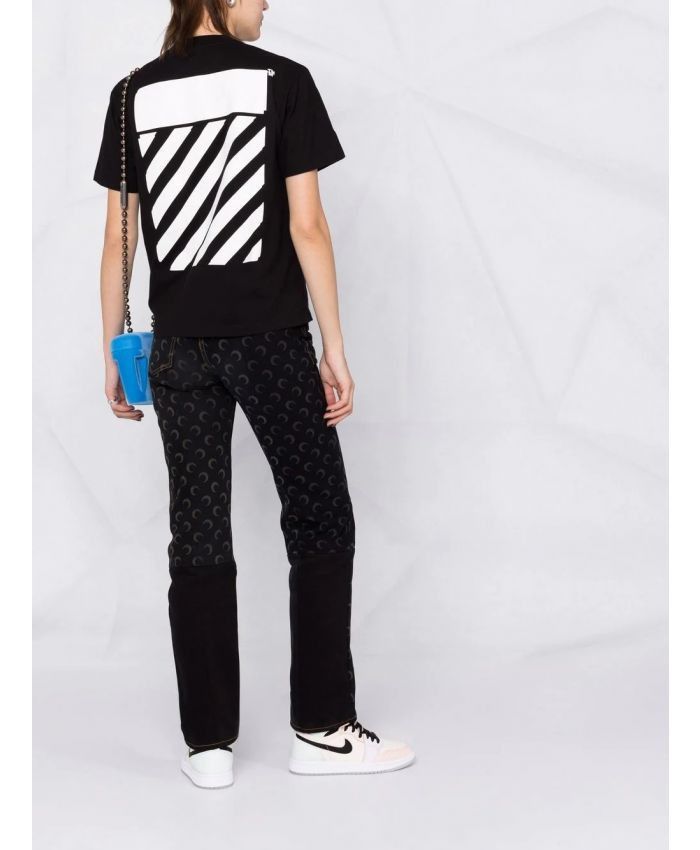 Off-White o1gr1nt1124 Diag Regular T-Shirt in Black Size US XXS / EU 40 - 3 Thumbnail