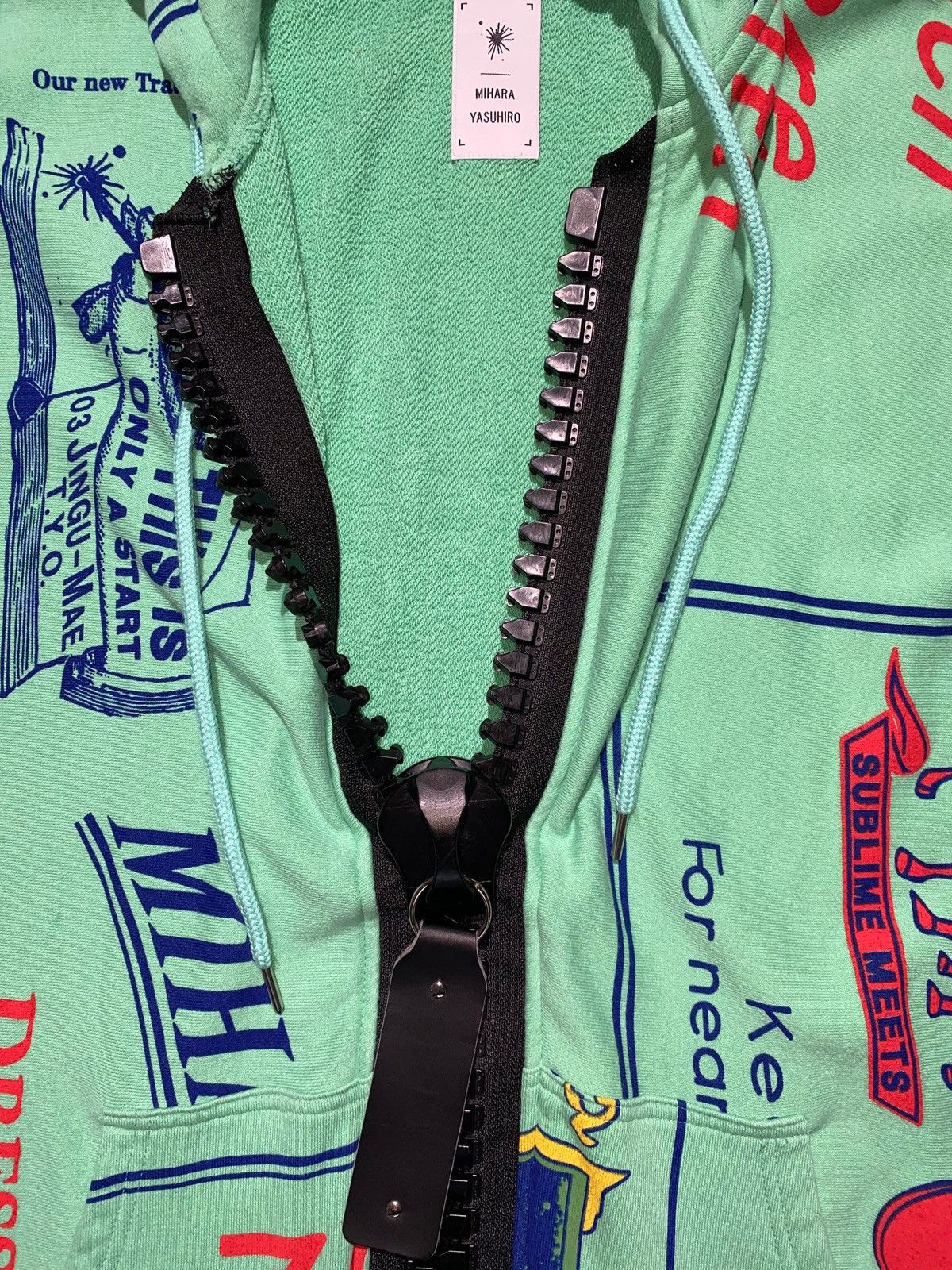 Maison MIHARA YASUHIRO Mega zipper graphic hoodie Size US L / EU 52-54 / 3 - 4 Thumbnail