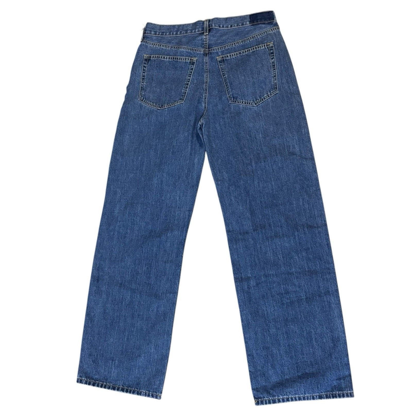 ETICA Etica Relaxed Button Fly Wide Leg Jeans Blue W's 29 [33x33] Size 33" - 3 Thumbnail
