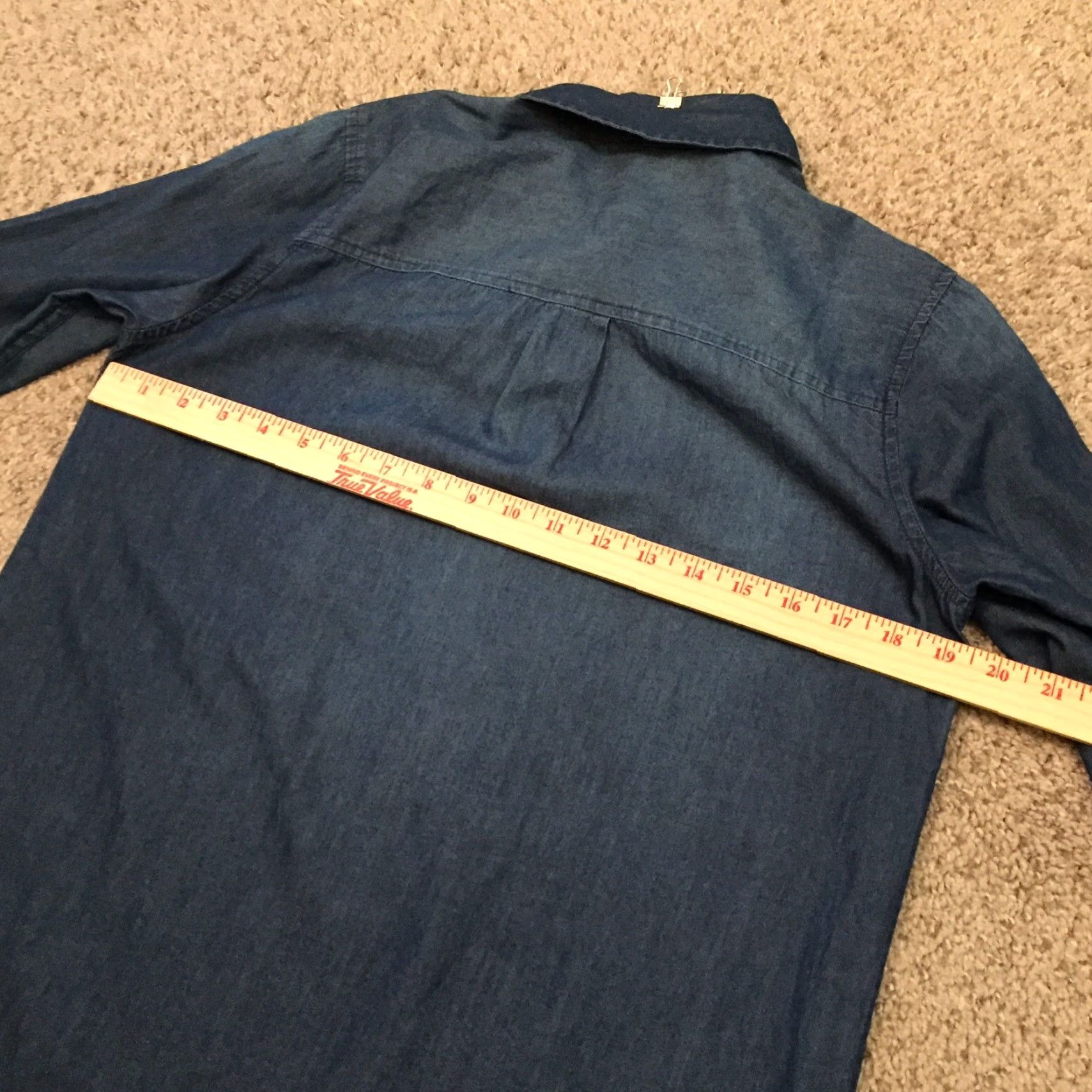 Old Navy Old Navy Shirt Dress Small Blue Long Sleeve Knee Length Button Collared Dress Women S Blue Shirt Dress Women S Size S / US 4 / IT 40 - 6 Thumbnail