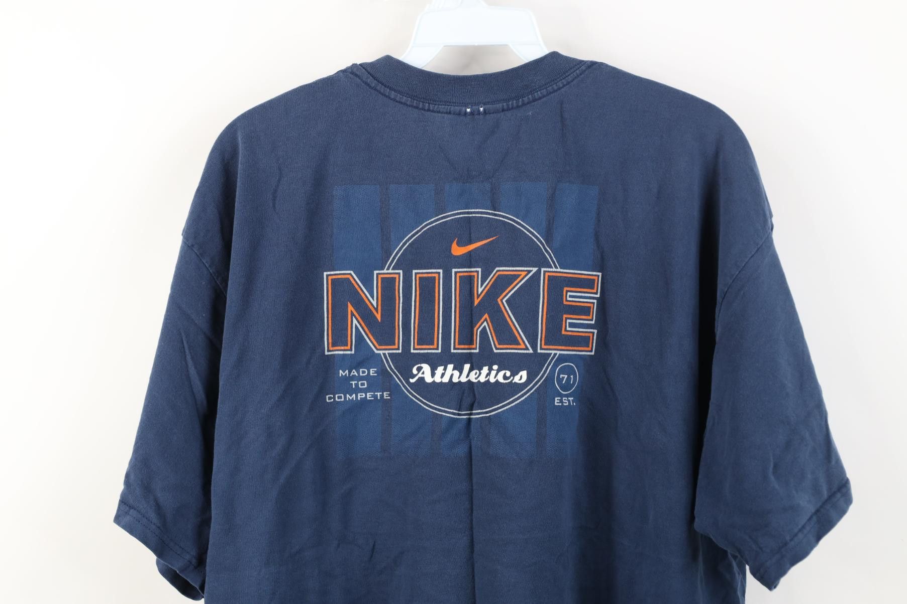 Nike Vintage 90s Nike Athletics Scott Center Swoosh T-Shirt Size US L / EU 52-54 / 3 - 14 Thumbnail