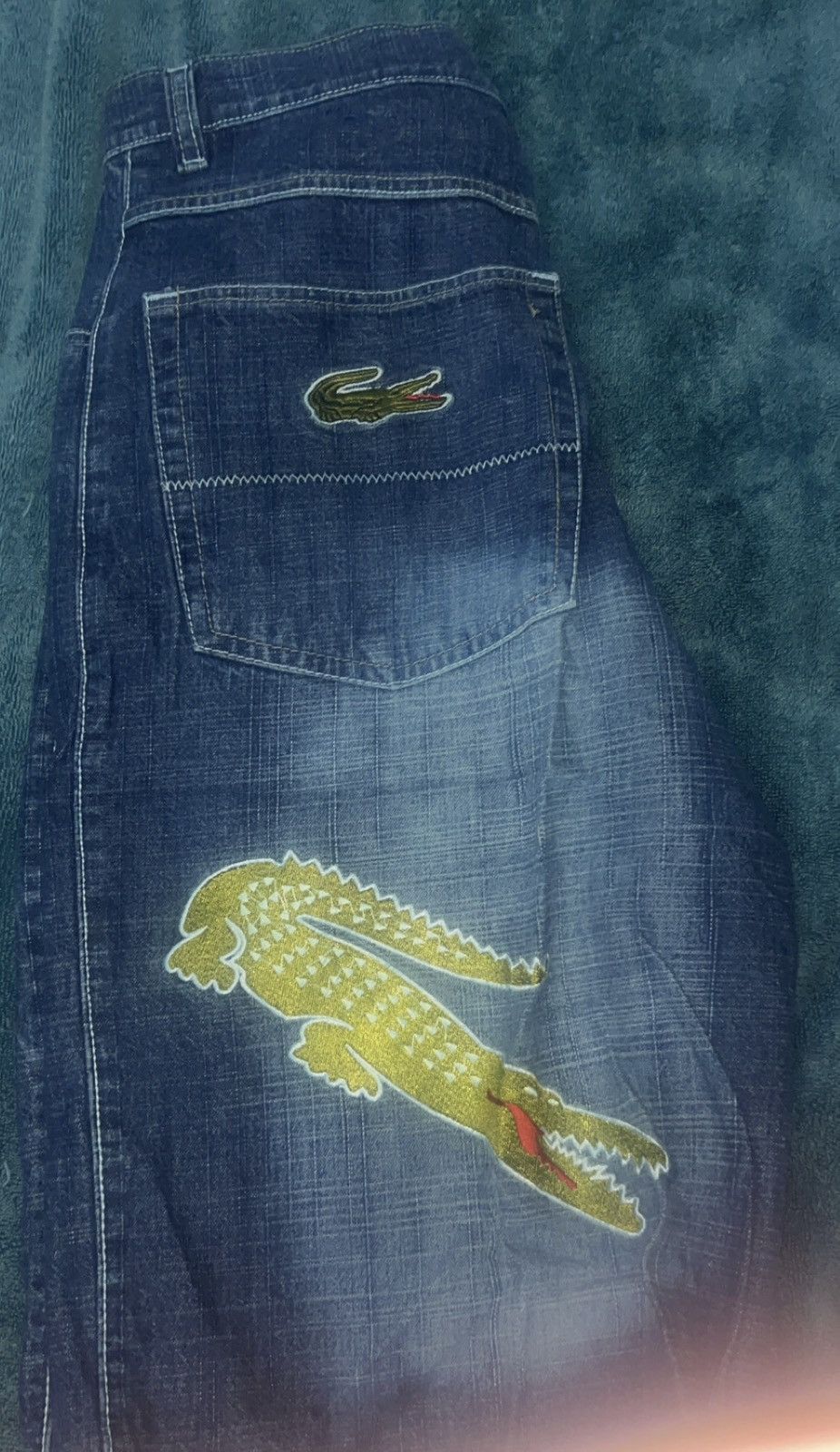 Lacoste Lacoste crocodile embroidered denim shorts #retrodenim Size US 32 / EU 48 - 3 Thumbnail