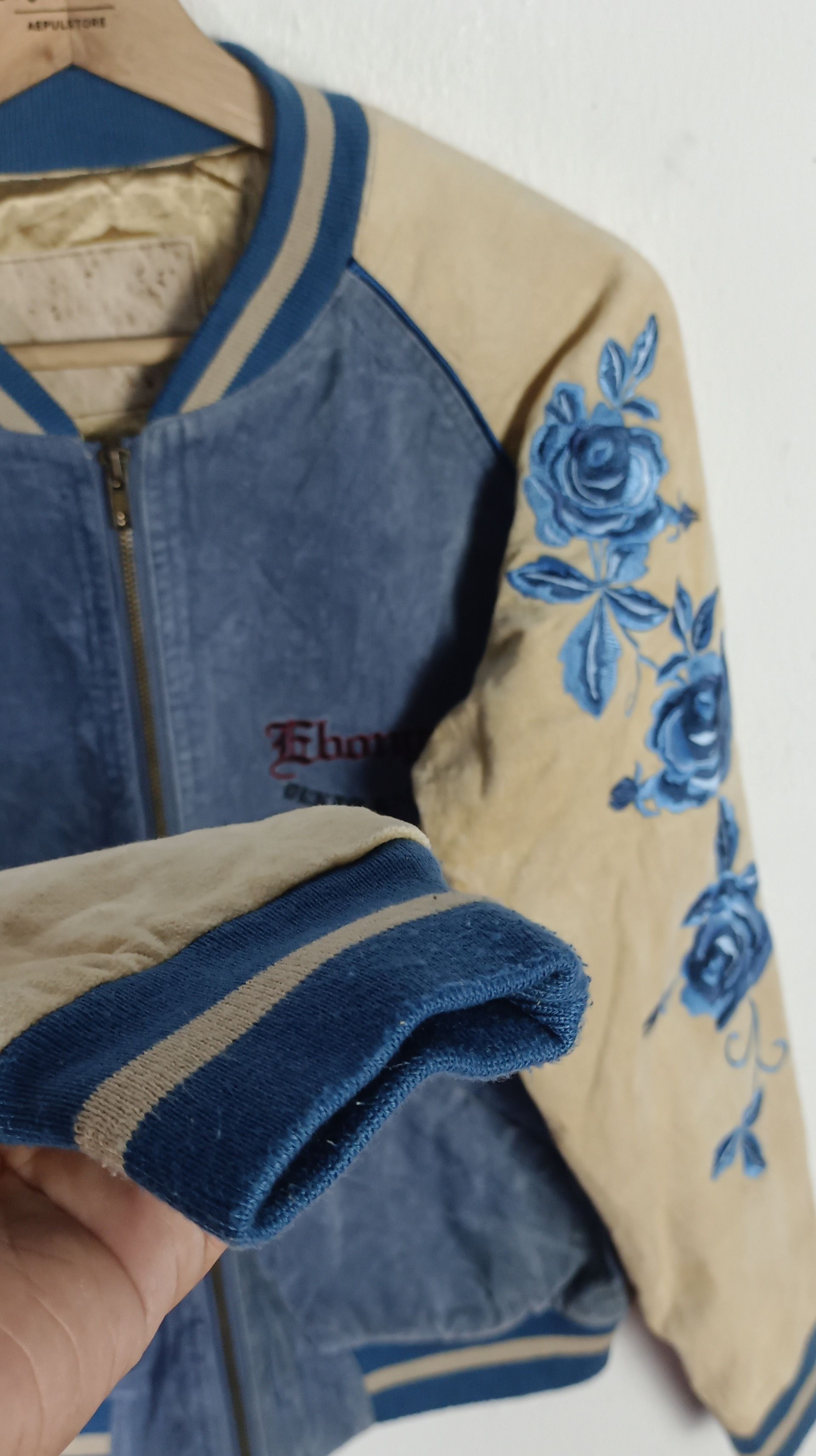 Japanese Brand Vintage Denim Bank Sukajan Embroidery Jacket Size US M / EU 48-50 / 2 - 7 Thumbnail