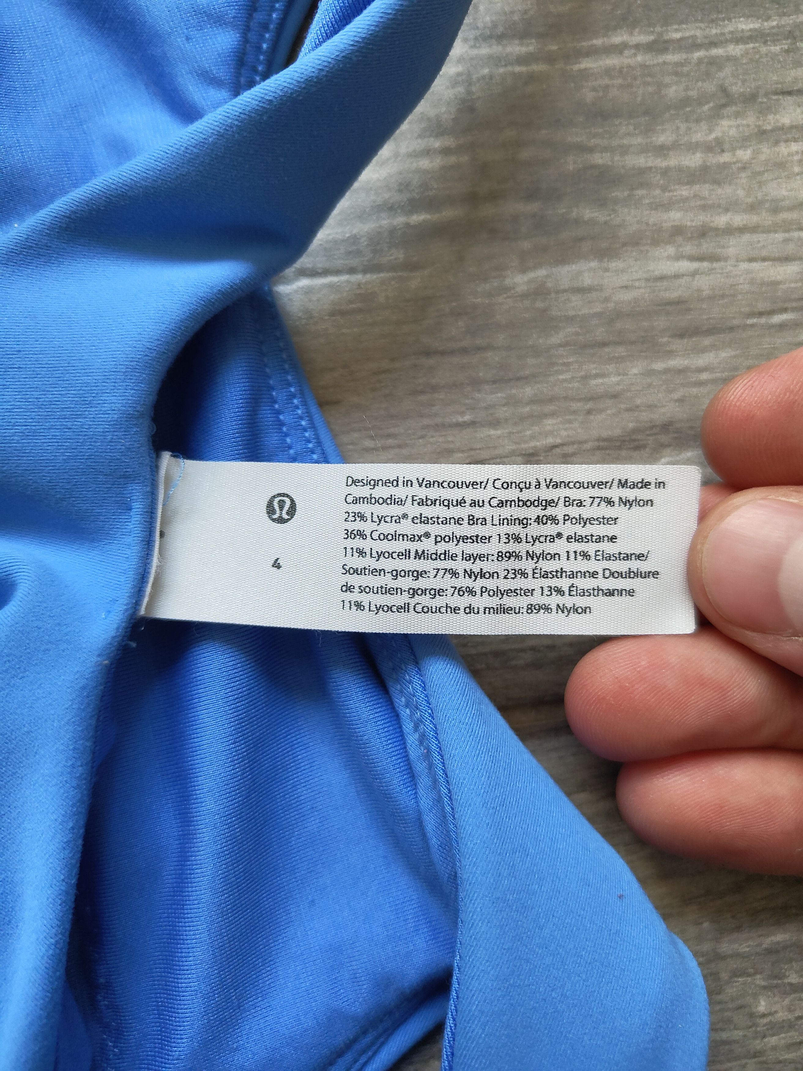Lululemon Lululemon blue workout bra top with padding Size S / US 4 / IT 40 - 3 Thumbnail