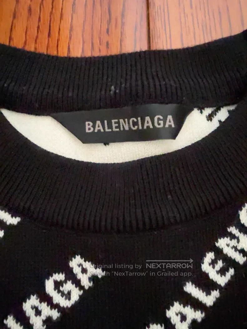 Balenciaga Balenciaga Logo-covered sweater Size US S / EU 44-46 / 1 - 2 Thumbnail