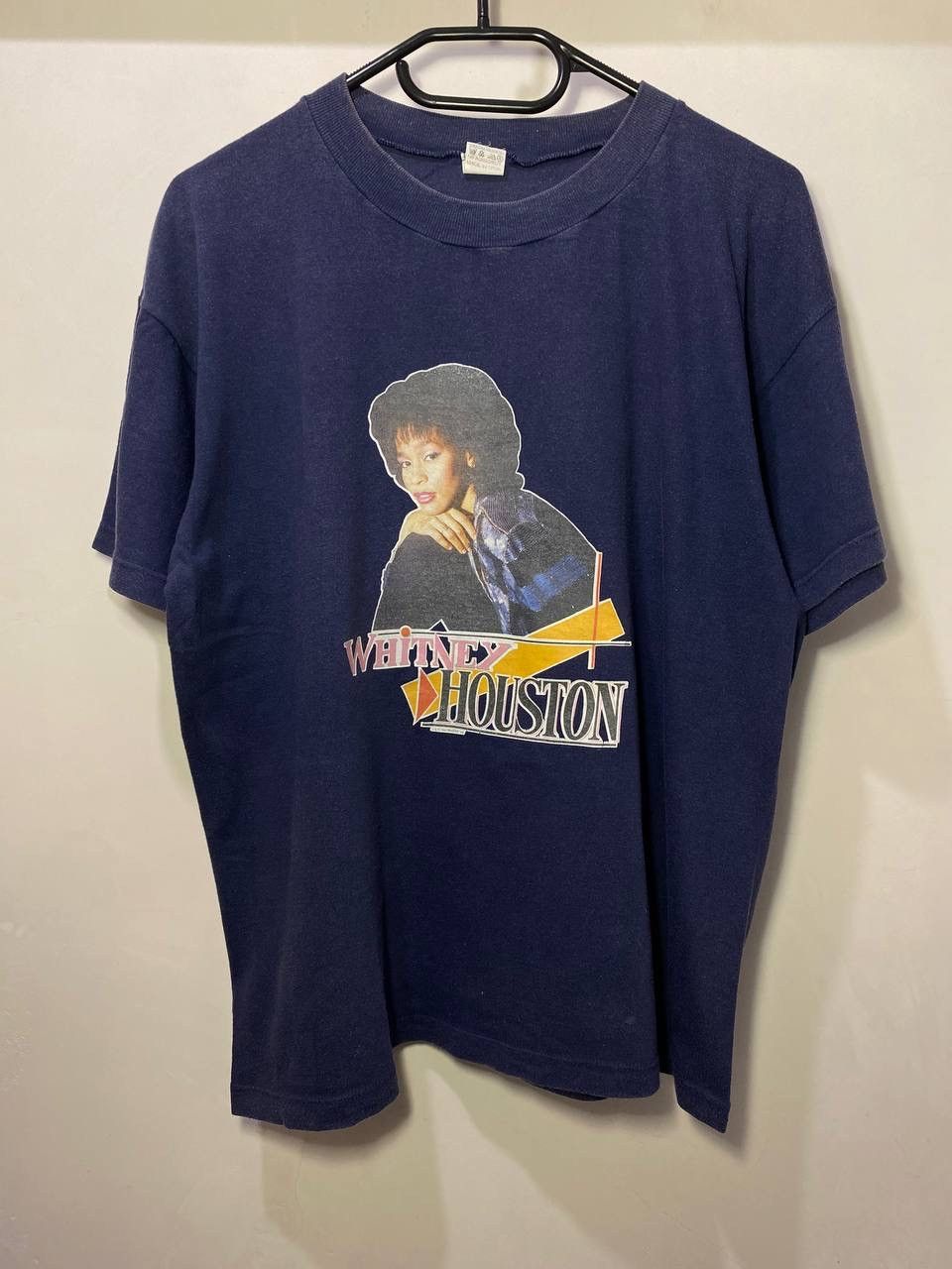image of Band Tees x Vintage Whitney Houston Vintage T Shirt 1986 in Dark Blue, Men's (Size Large)