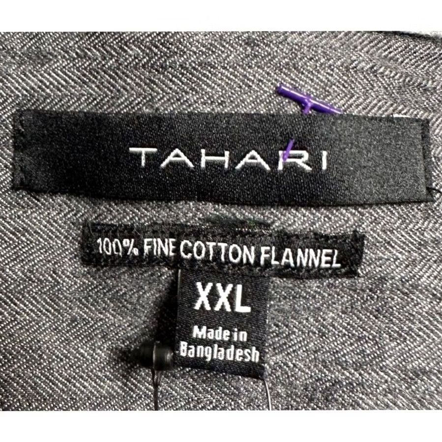 Vintage Tahari Flannel Shirt Mens 2XL Blue Long Sleeve Button-Up Button-Up 100% Fine Cotton Size US XXL / EU 58 / 5 - 4 Thumbnail