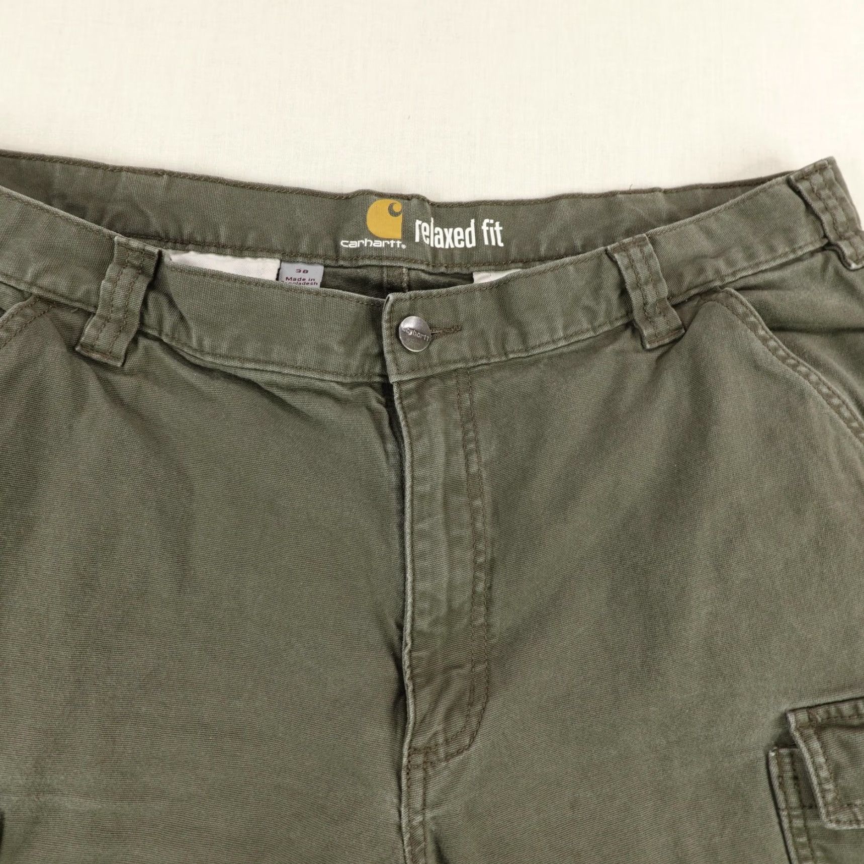 Carhartt Carhartt Cargo Shorts Mens 38 Green Canvas Workwear Casual Relaxed Fit Durable Outdoor Size US 38 / EU 54 - 2 Thumbnail