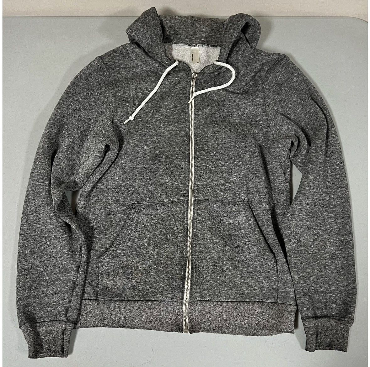 American Apparel Gray Marled Zipper Sweater Sweatshirt Hoodie Outerwear XS 🩶 Size US XS / EU 42 / 0 - 3 Thumbnail