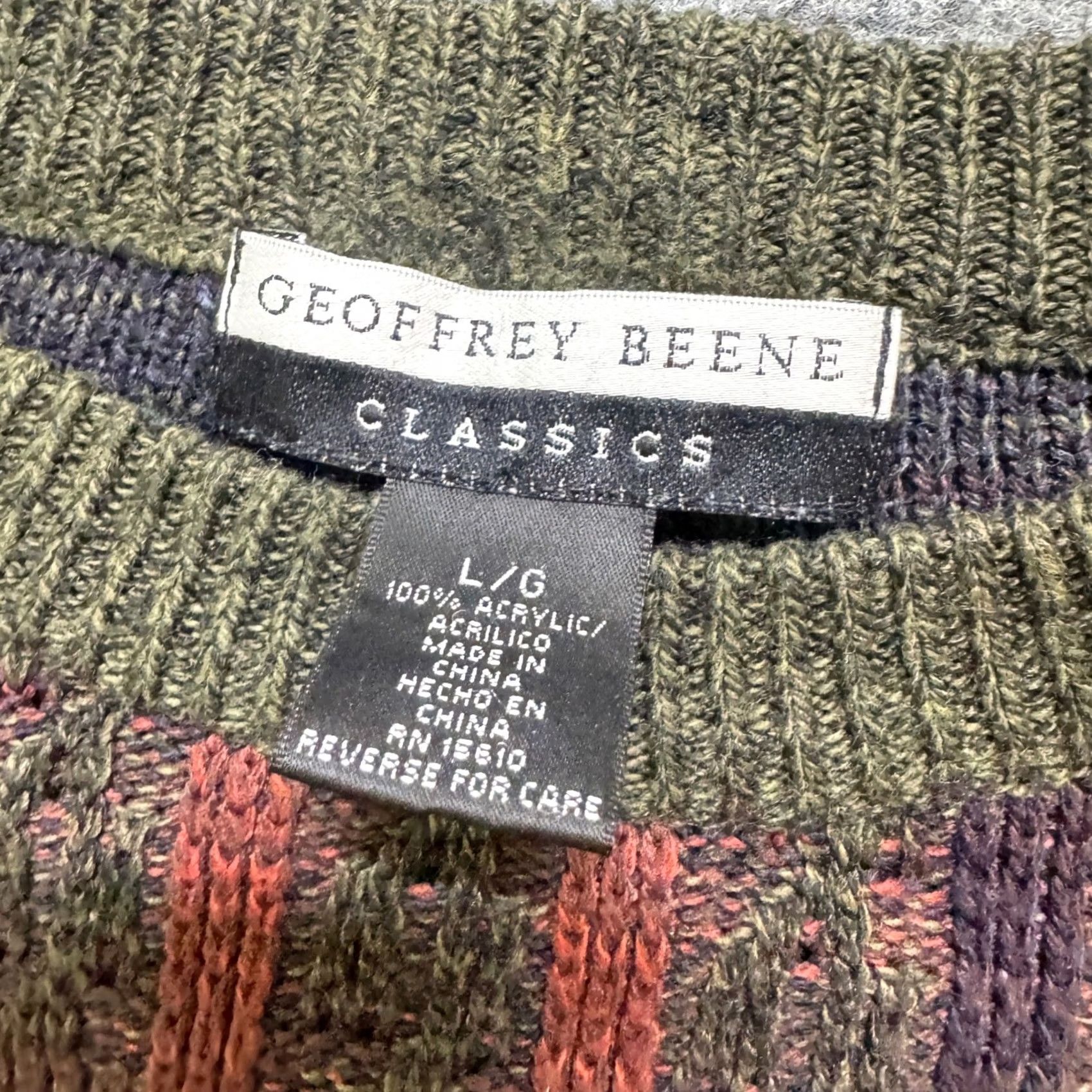 Coogi VINTAGE Geoffrey Beene Knitted Sweater Mens L Patterned Y2K Coogi Style 90s Sweater Mens L Patterned Y2K Coogi Style 90s Size US L / EU 52-54 / 3 - 3 Thumbnail