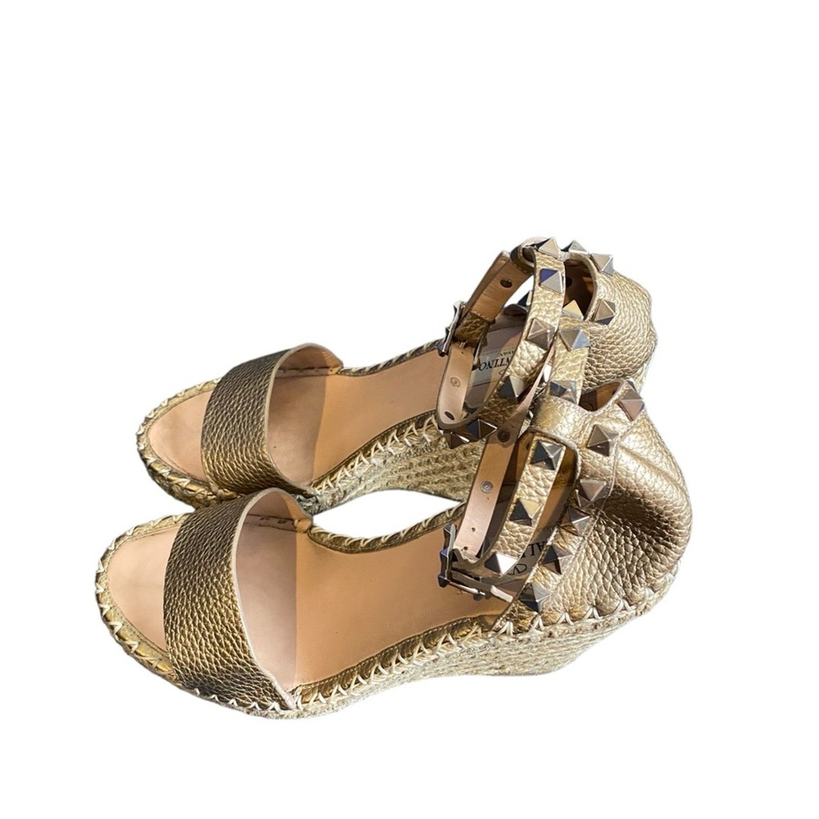 Valentino Valentino Pyramid Studded Espadrille Wedge Heel Sandals 37 Size US 7 / IT 37 - 6 Thumbnail