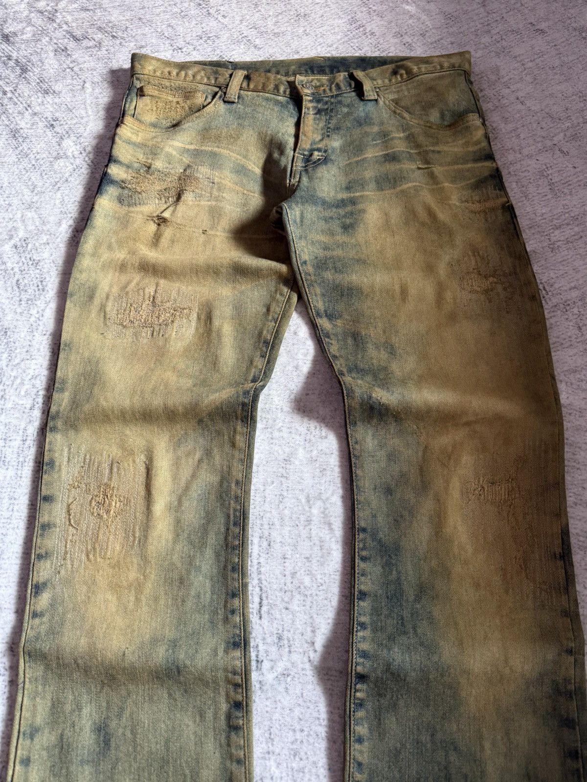 Tornado Mart Tornado Mart Mud Wash Repaired Details Flared Jeans Size US 32 / EU 48 - 3 Thumbnail