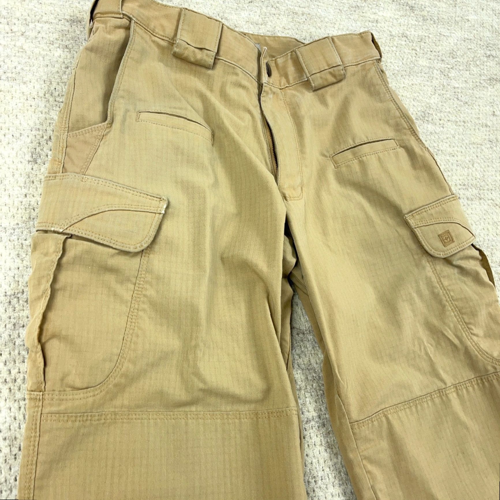 Vintage 5.11 Tactical Cargo Pants Men Brown 32x32 Taclite Pro Combat Rip Stop Cargo Pants 5.11 Tactical Pro Size US 32 / EU 48 - 7 Thumbnail
