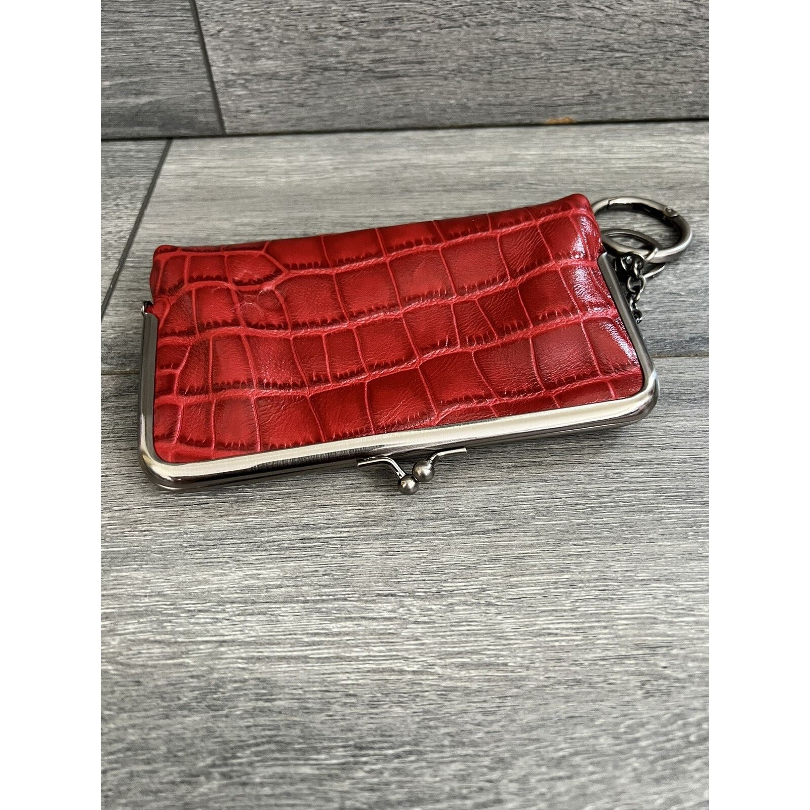 Patricia Nash Patricia Nash croc leather wallet medium size red B000606 Size ONE SIZE - 4 Thumbnail
