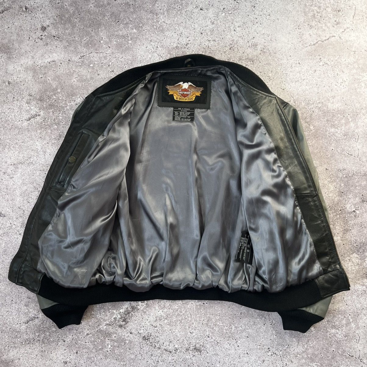 Harley Davidson Vintage Harley-Davidson Leather Varsity Bomber Jacket Size US M / EU 48-50 / 2 - 7 Thumbnail