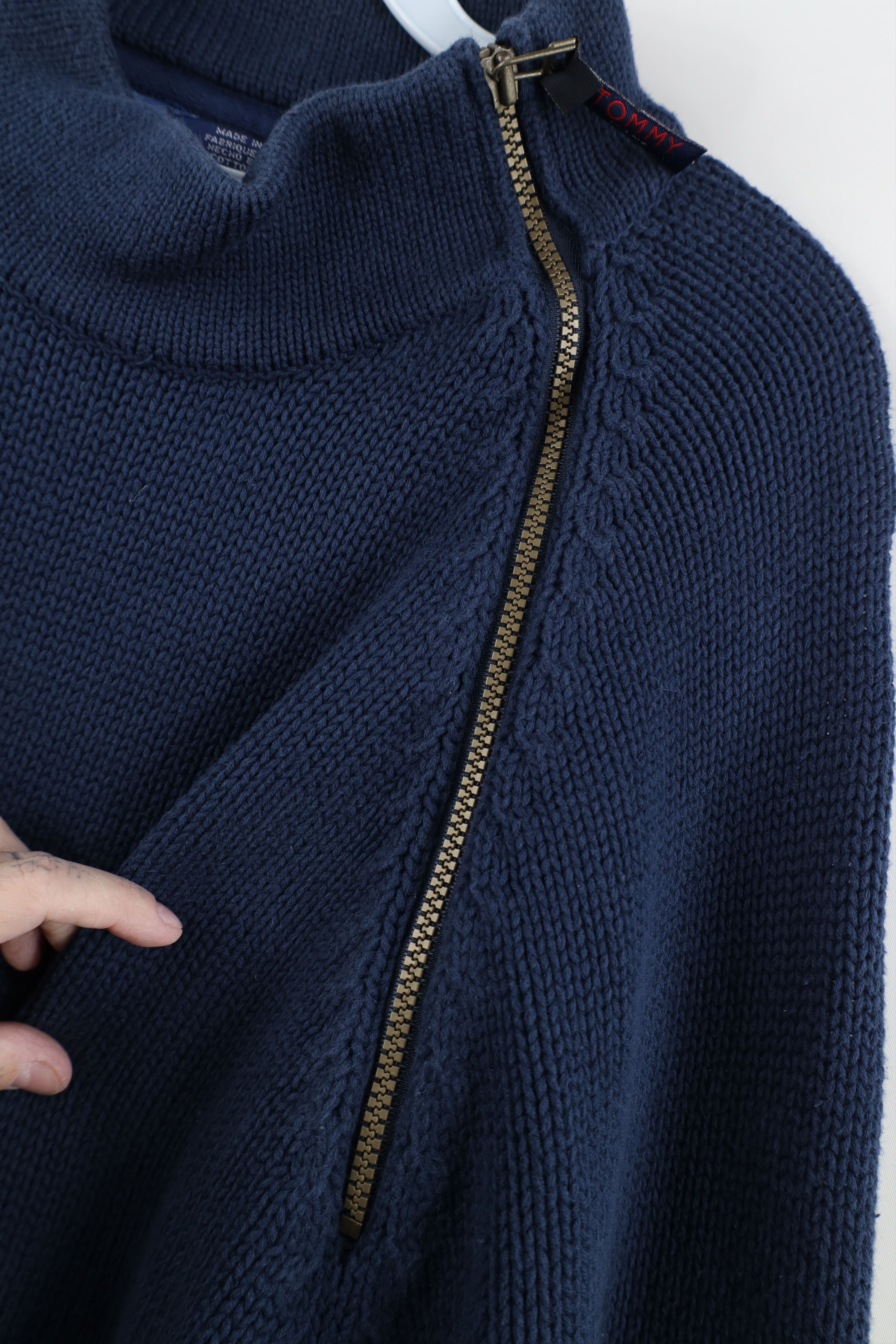 Tommy Hilfiger Vintage 90s Tommy Hilfiger Spell Heavy Knit Half Zip Sweater Size US XXL / EU 58 / 5 - 6 Thumbnail