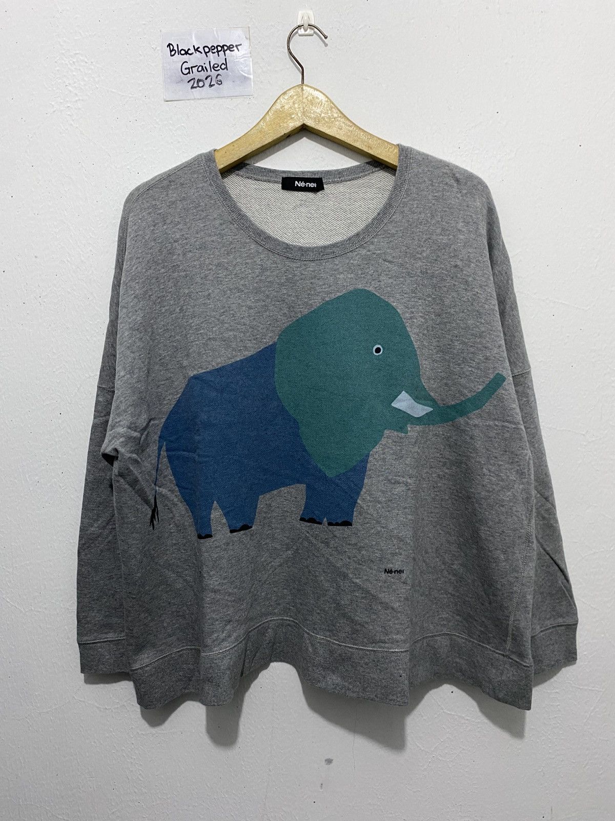 Ne-Net Ne-net By Issey Miyake Cute Elephant Sweatshirt Size US M / EU 48-50 / 2 - 1 Thumbnail