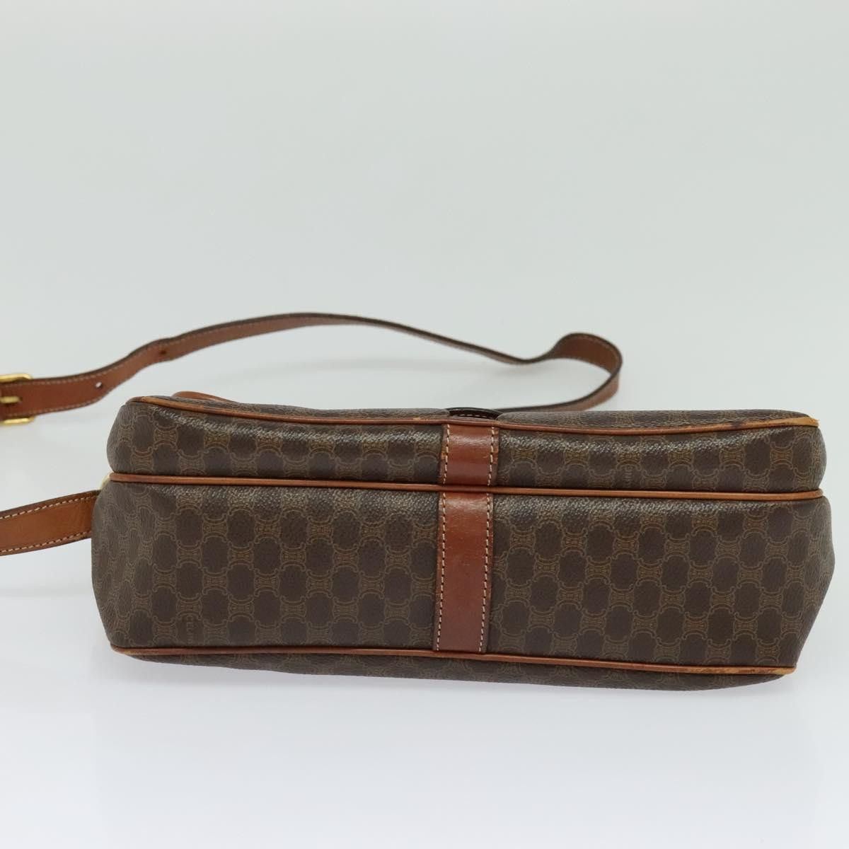 Celine CELINE Macadam Canvas Shoulder Bag Pvc Leather Brown Gold Size ONE SIZE - 9 Thumbnail