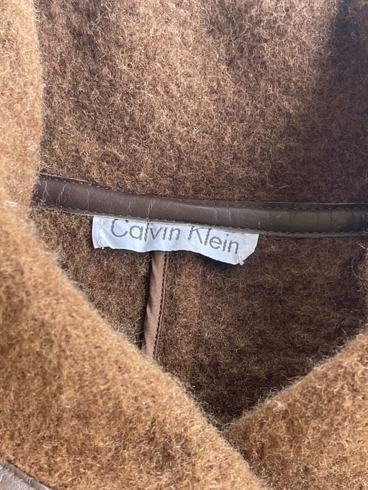 Calvin Klein CK Wool Mohair Duffle Coat Oversized Size L / US 10 / IT 46 - 8 Thumbnail