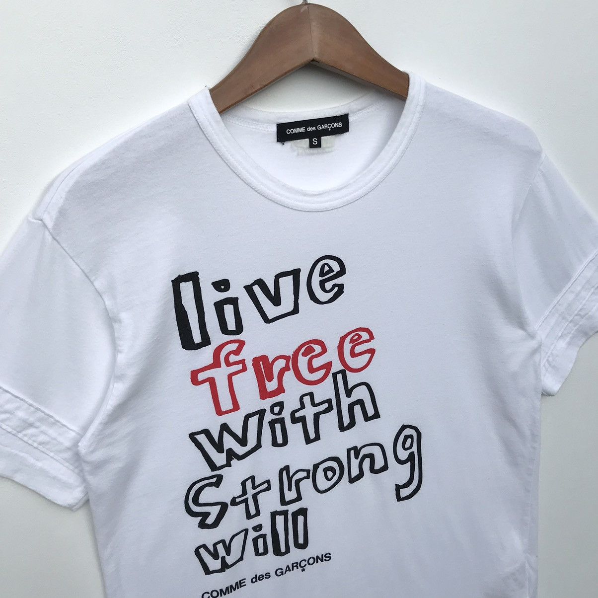 Comme des Garcons Comme Des Garcons Live Free With Strong Will Shirt CDG Japan Size US S / EU 44-46 / 1 - 4 Thumbnail