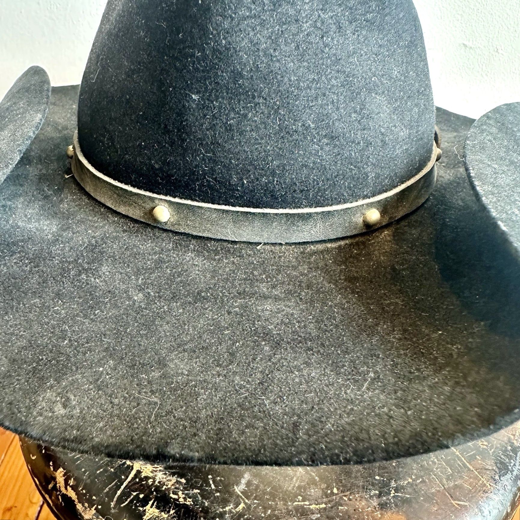 Stetson VINTAGE Stetson Cowboy Hat Beaver Fur Fur Beaver HaT Size 7 1/8 Mens Womens Boys Girls Size ONE SIZE - 3 Thumbnail
