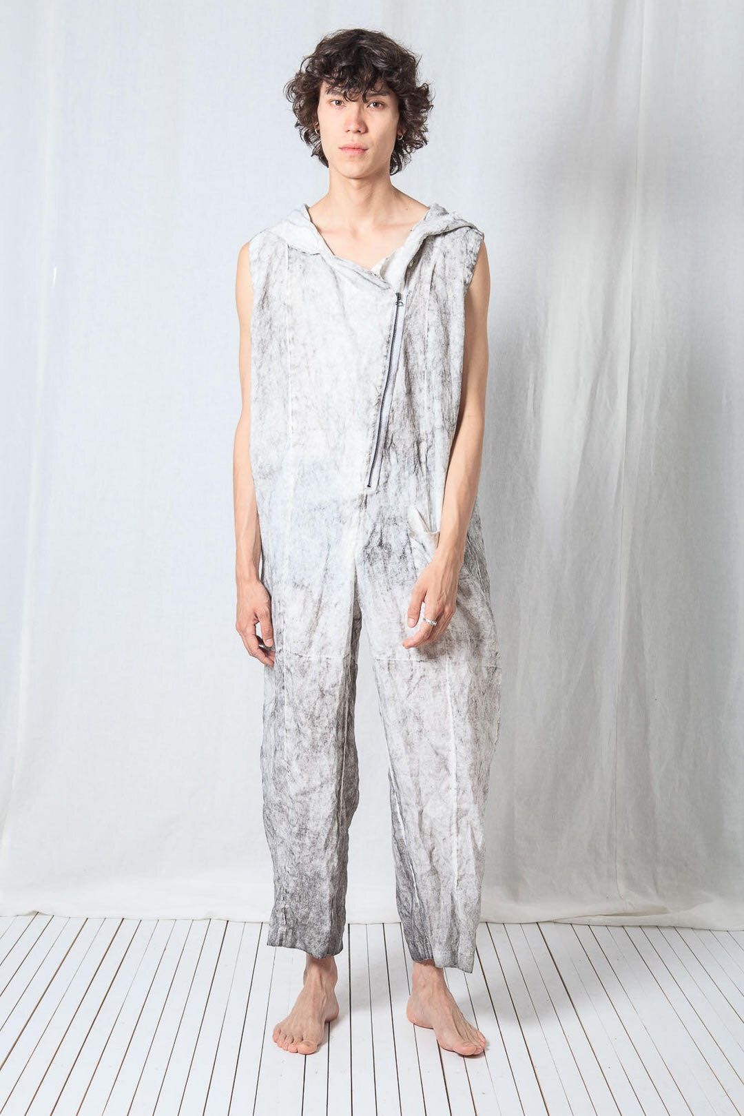 Designer × PAL OFFNER PAL OFFNER Loose Hooded Linen Unisex Overall Size 1-2 /S Size US 28 / EU 44 - 1 Thumbnail