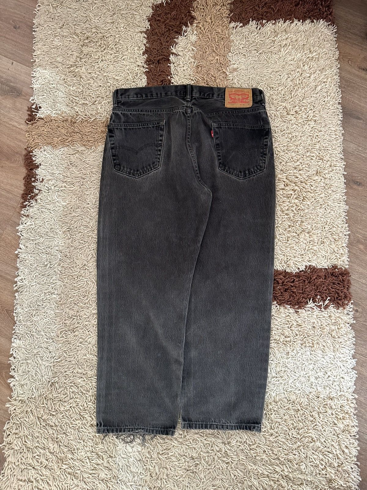 Levi's Vintage Clothing × Vintage 🔥🫨VINTAGE LEVIS 550 WASHED BLACK BAGGY RAP JEANS🫨🔥 Size US 36 / EU 52 - 7 Thumbnail