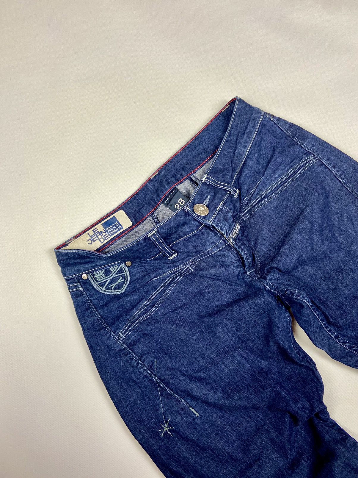 Marithe + Francois Girbaud × Vintage Marithe Francois Girbaud Navy Cropped Women Denim JeansSz 28 Size 30" / US 8 / IT 44 - 8 Thumbnail