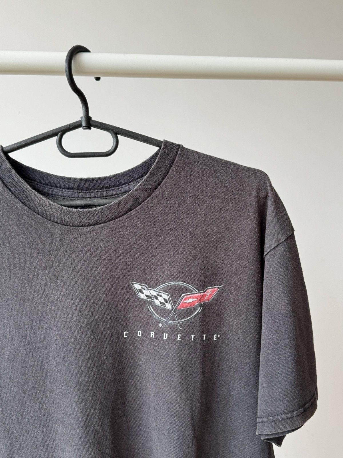 Chevrolet Vintage Y2K Faded Corvette Born In The USA Graphic T-shirt Size US L / EU 52-54 / 3 - 5 Thumbnail
